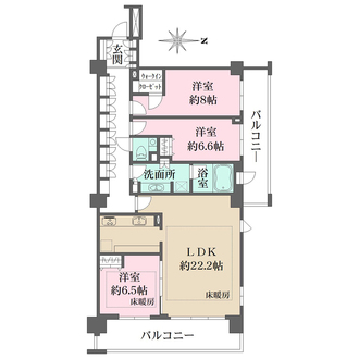 パークコート渋谷大山町ザ・プラネ 悠邸の間取図
