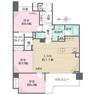 クリオ新宿戸山壱番館の間取図