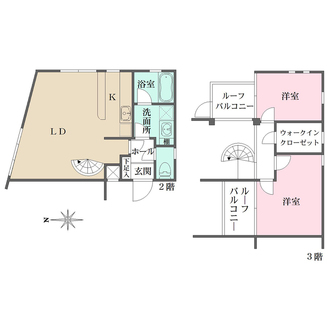 K-flatの間取図