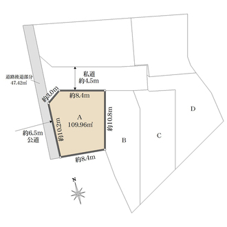 A区画の間取図