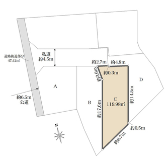 C区画の間取図