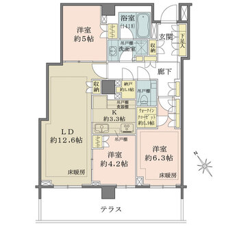 ザ・パークハウス上原の間取図