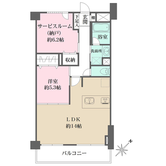 藤和シティホームズ代々木IIの間取図