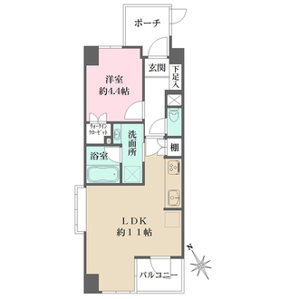 ザ・パームス代々木の間取図