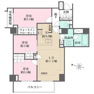 オープンレジデンシア代々木ザ・ハウスの間取図