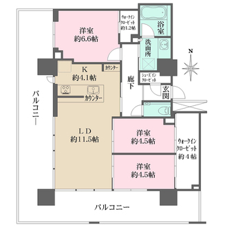 ザ・パークハウス中野タワーの間取図