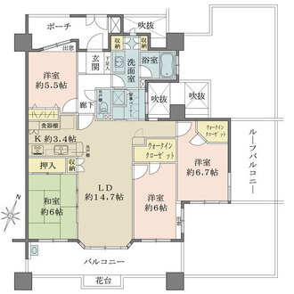 レクセルマンション習志野の間取図
