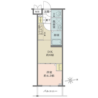ハーモニーレジデンス新宿四谷の間取図