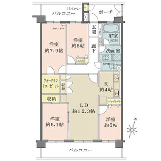 ファミール明大前の間取図