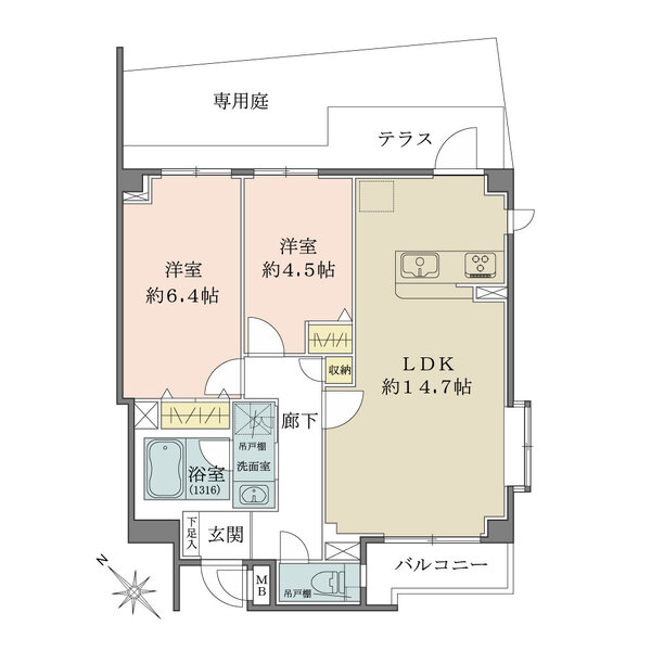 藤和シティホームズ経堂の間取図