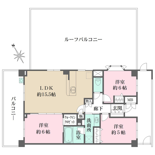 桜上水南パークハウスの間取図