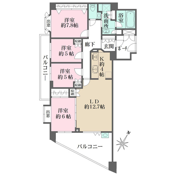 桜上水南パークハウスの間取図