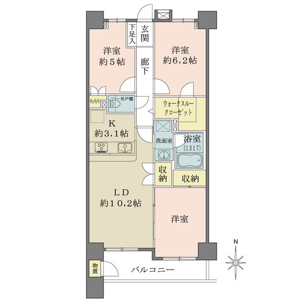 藤和シティホームズ千歳台の間取図