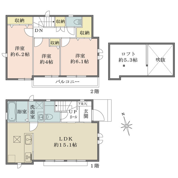 A号棟の間取図