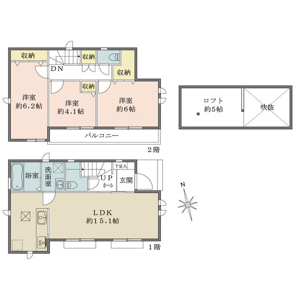 C号棟の間取図