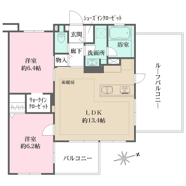 レ・ジェイド上北沢の間取図