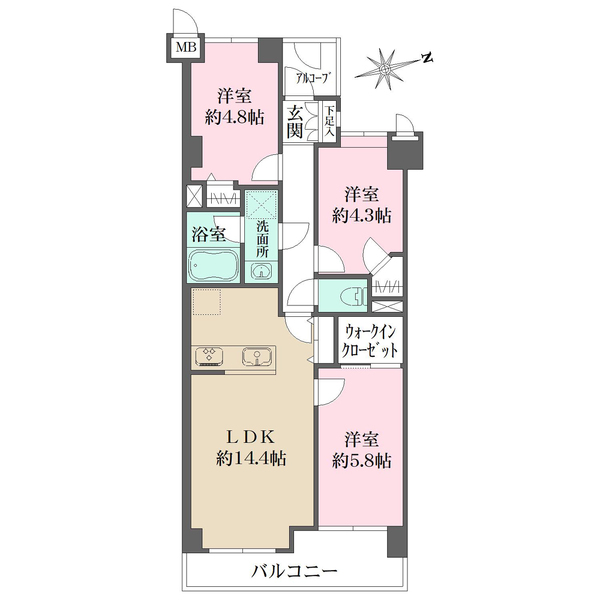 マートルコート調布第2の間取図