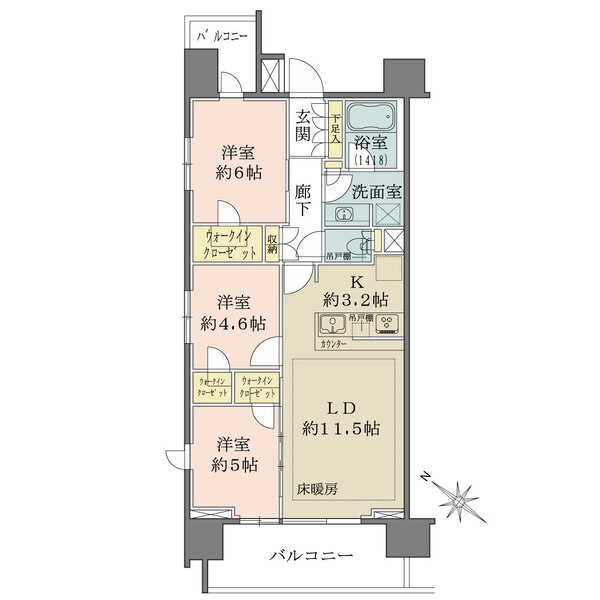 ザ・パークハウス町田テラスの間取図