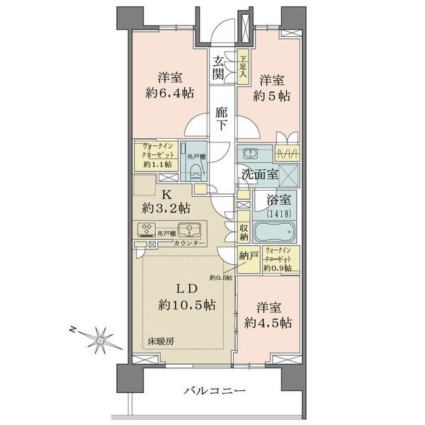 ザ・パークハウス千歳烏山グローリオの間取図