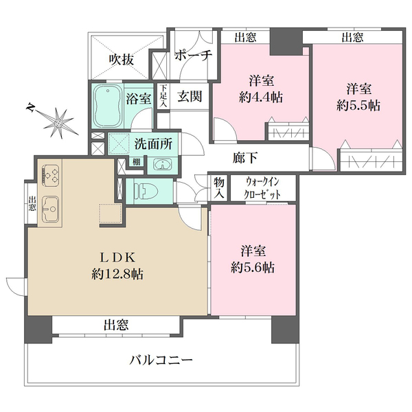 つつじヶ丘シティタワーの間取図