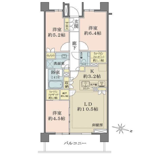 ザ・パークハウス千歳烏山グローリオの間取図