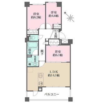 藤和シティホームズ多摩センターの間取図