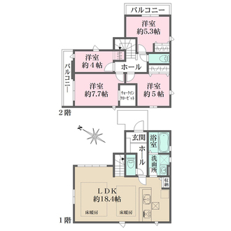 1号棟の間取図