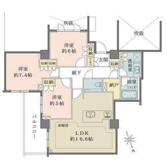 パークハウス成城の間取図