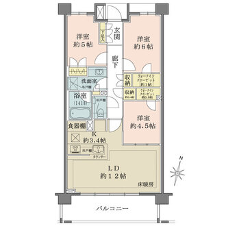 ザ・パークハウス経堂レジデンスの間取図
