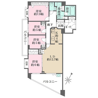 桜上水南パークハウスの間取図