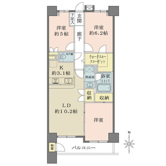 藤和シティホームズ千歳台の間取図