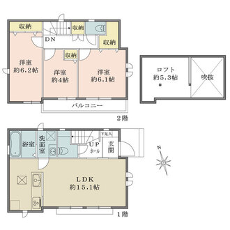 A号棟の間取図