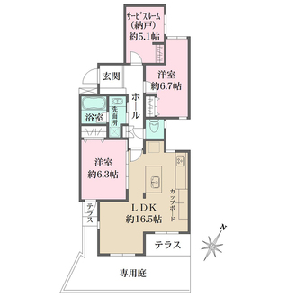 藤和千歳船橋ホームズの間取図