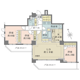 パークハウス成城の間取図