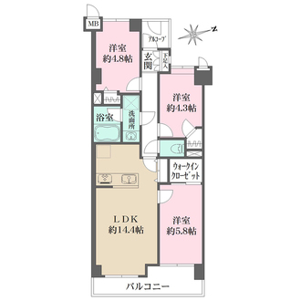 マートルコート調布第2の間取図