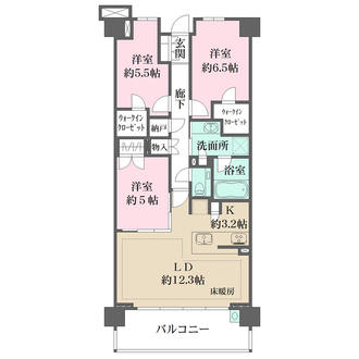 プレイスヴィラ喜多見の間取図