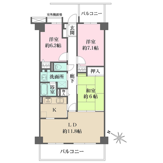 リエス東百合丘の間取図