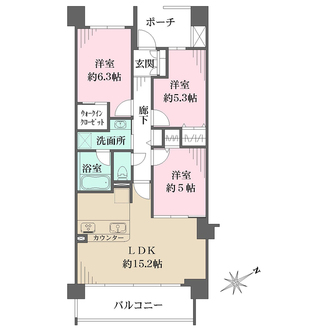パークホームズ向ヶ丘遊園ステーションアリーナの間取図