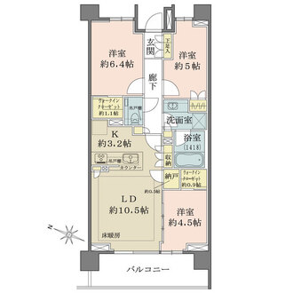 ザ・パークハウス千歳烏山グローリオの間取図