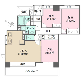 つつじヶ丘シティタワーの間取図