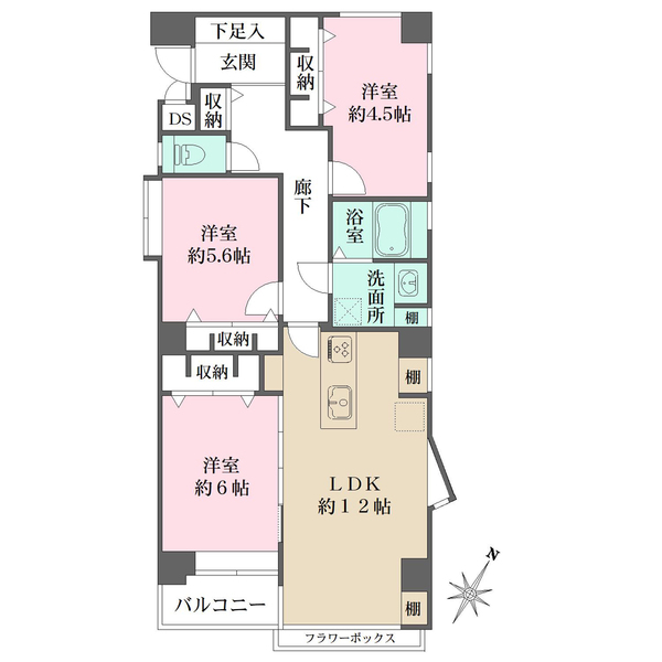 哲学堂リリエンハイムの間取図