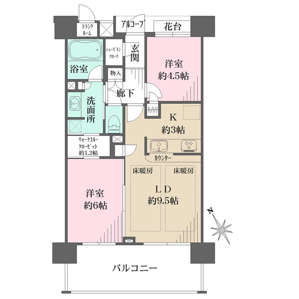 藤和シティホームズ練馬の間取図