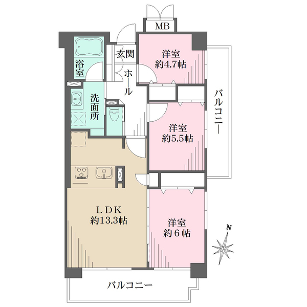 クレストコート中村橋の間取図