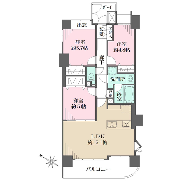 ライオンズヒルズ成増の間取図