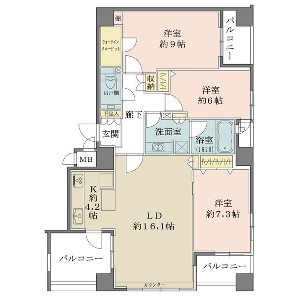 サンウッド文京開運坂上の間取図