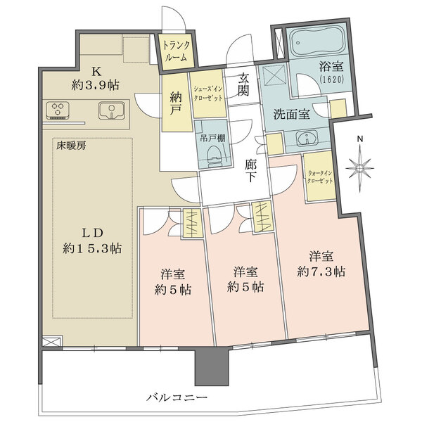 ブリリアタワー池袋の間取図