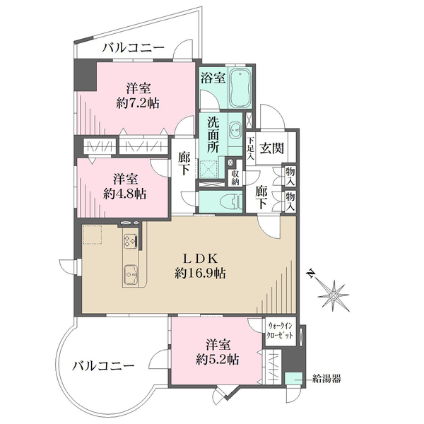 テラス加賀の間取図