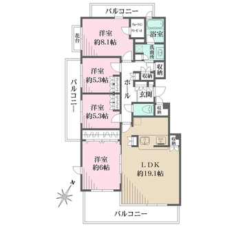 志木ニュータウンガーデンプラザ壱番館の間取図