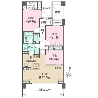 ザ・パークハウス上鷺宮の間取図