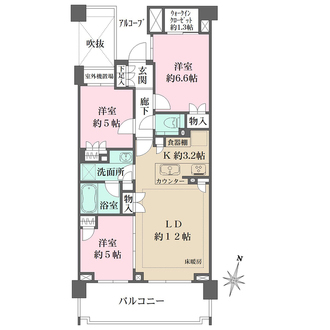 ザ・パークハウス上鷺宮の間取図